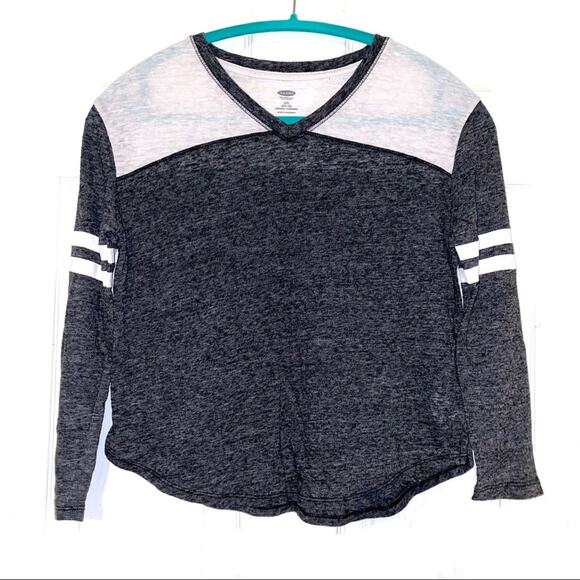 Old Navy Other - Old Navy Black, Gray & White Long Sleeve Blouse